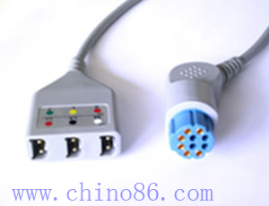 Datex three lead ECG trunk cable